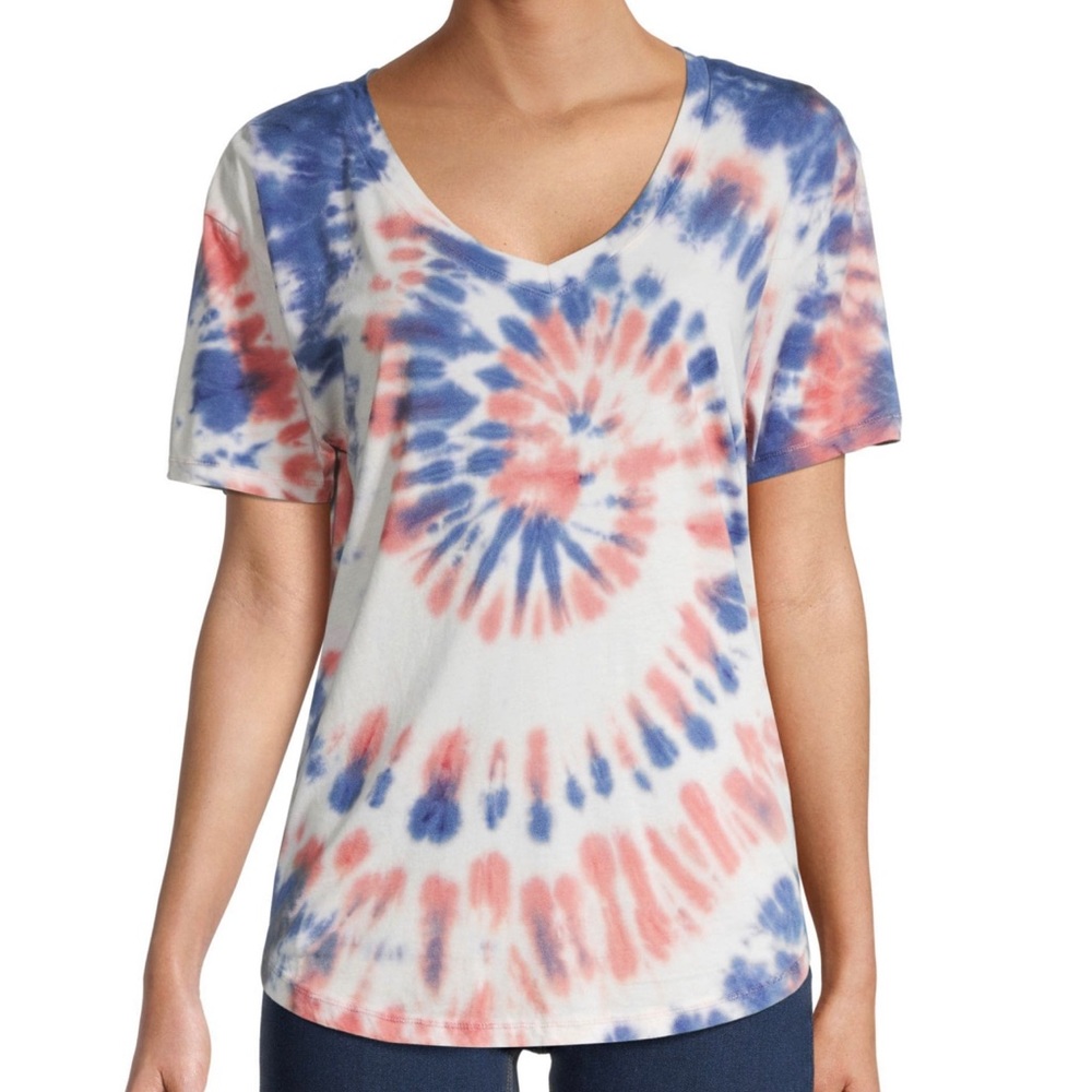 Tie dye v neck t-shirt